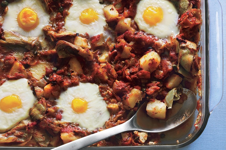 eggs-in-purgatory-with-artichoke-hearts-potatoes-and-capers