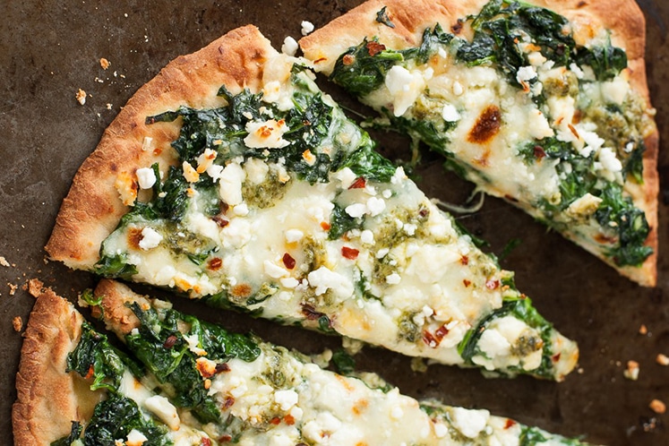 three-cheese-pesto-spinach-flatbread-pizza