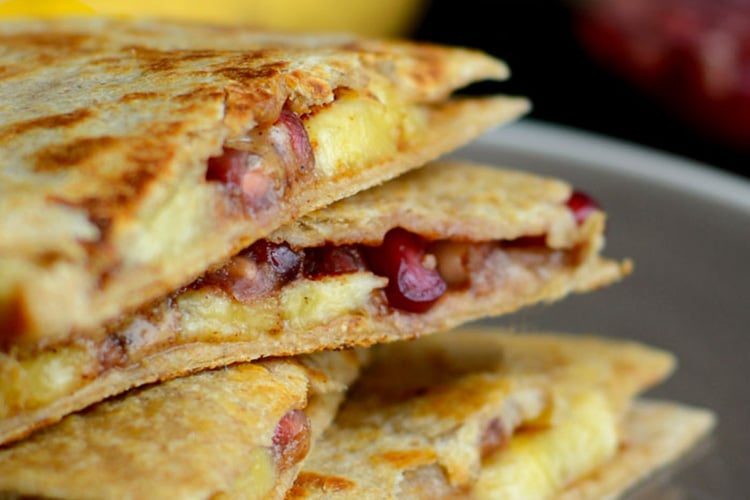 almond-butter-pomegranate-quesadilla