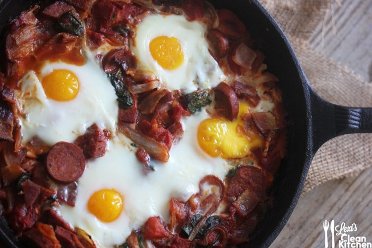 bacon-chorizo-baked-eggs