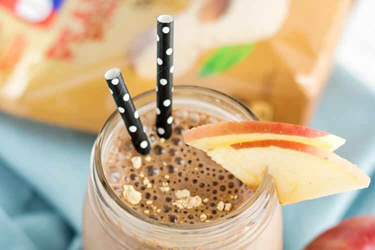 chocolate-peanut-butter-apple-protein-shake