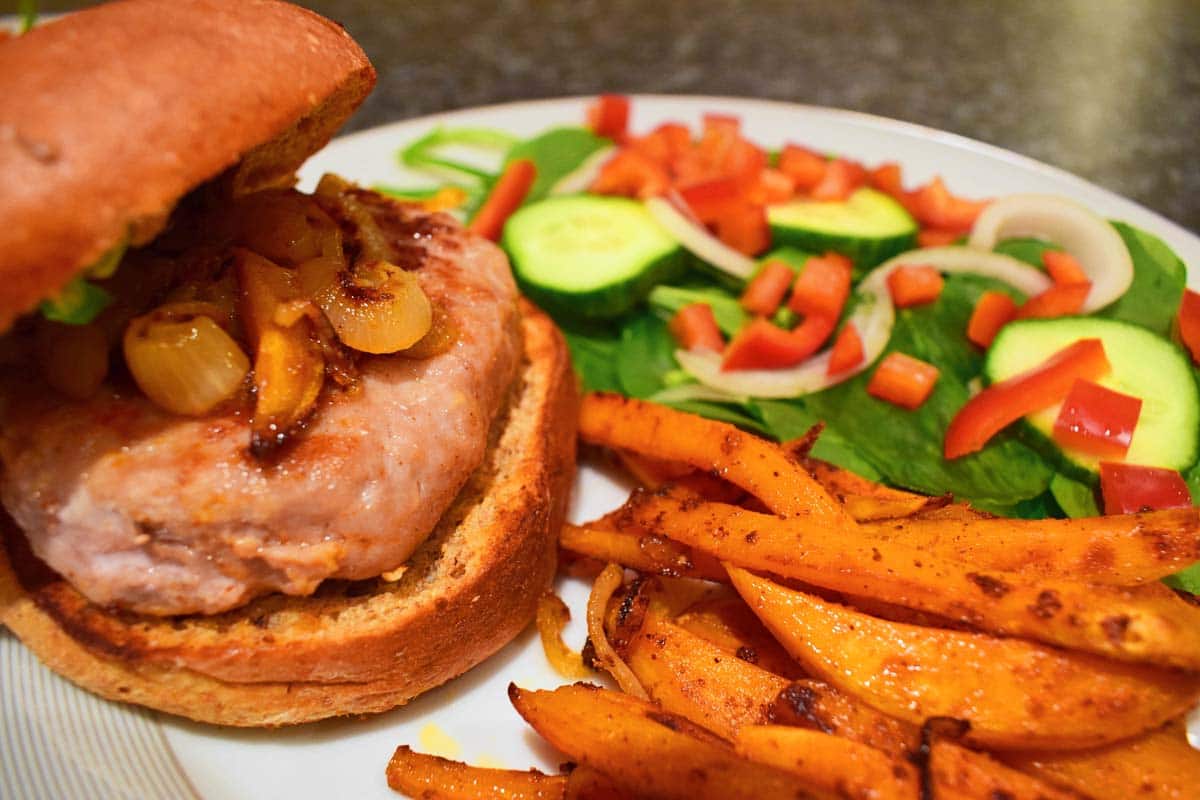 Musclefood high protein bap and turkey thigh burger