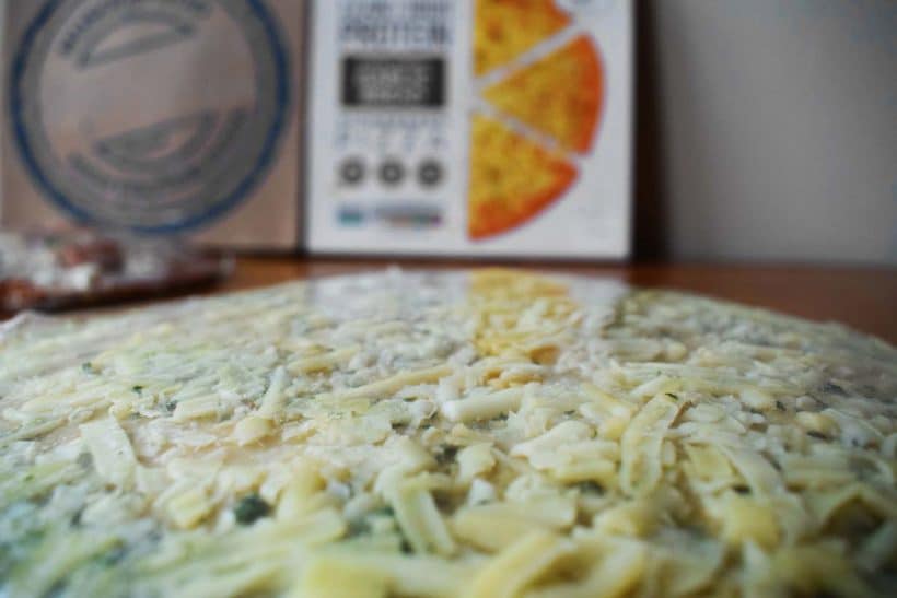 high protein garlic pizza