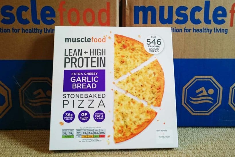 high protein garlic pizza