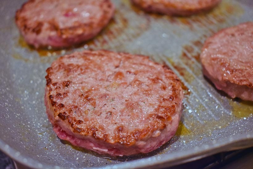 Musclefood boar burgers on the grill
