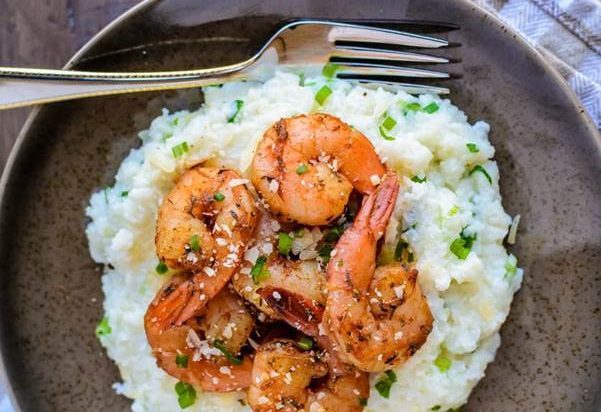 Skinny Cajun Shrimp and Grits