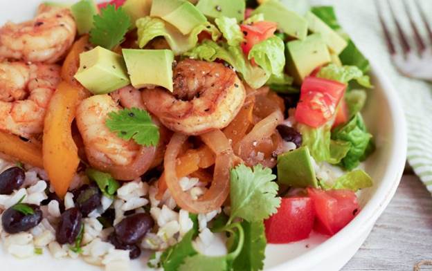 High Protein Shrimp Burrito Bowl
