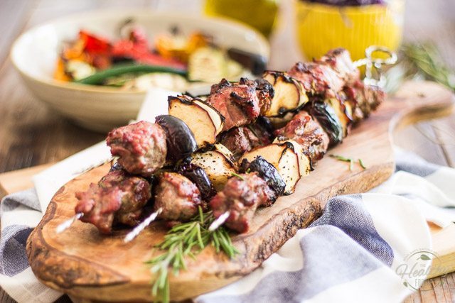 Lamb Kabobs with Apples and Dates 