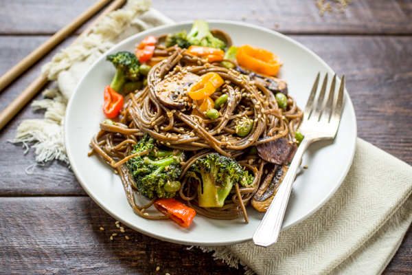Simple Soba Noodle Stir Fry 