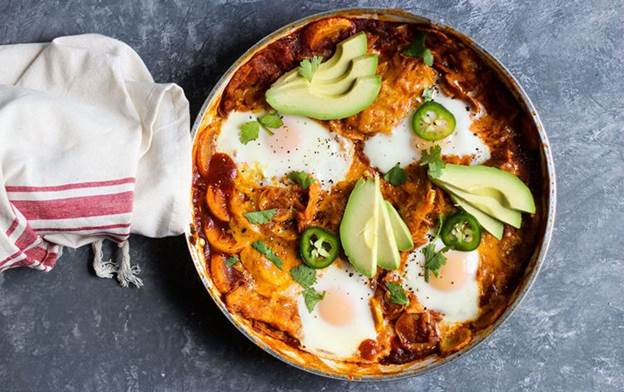 Skillet Chilaquiles with Eggs 