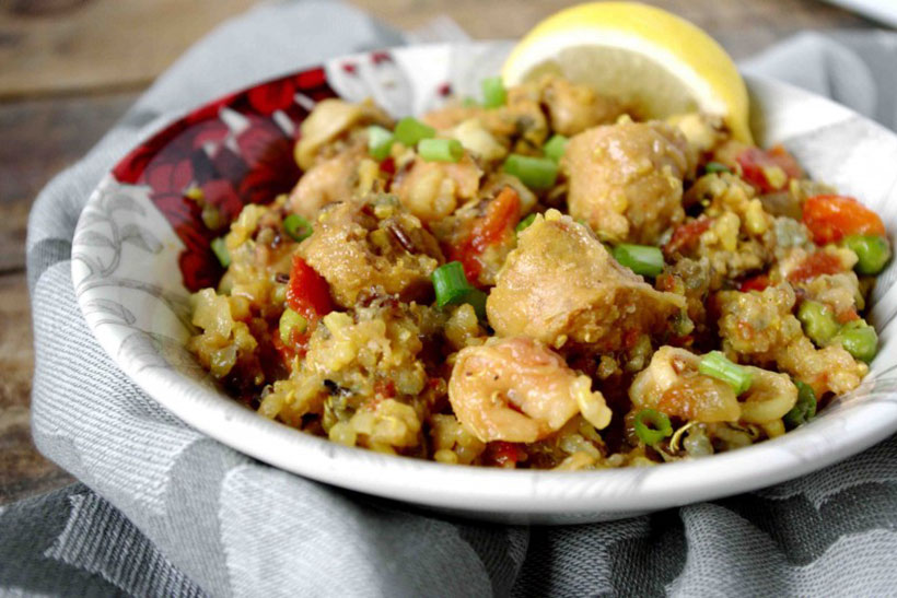7.  Easy Slow-Cooker Paella (Gluten Free)