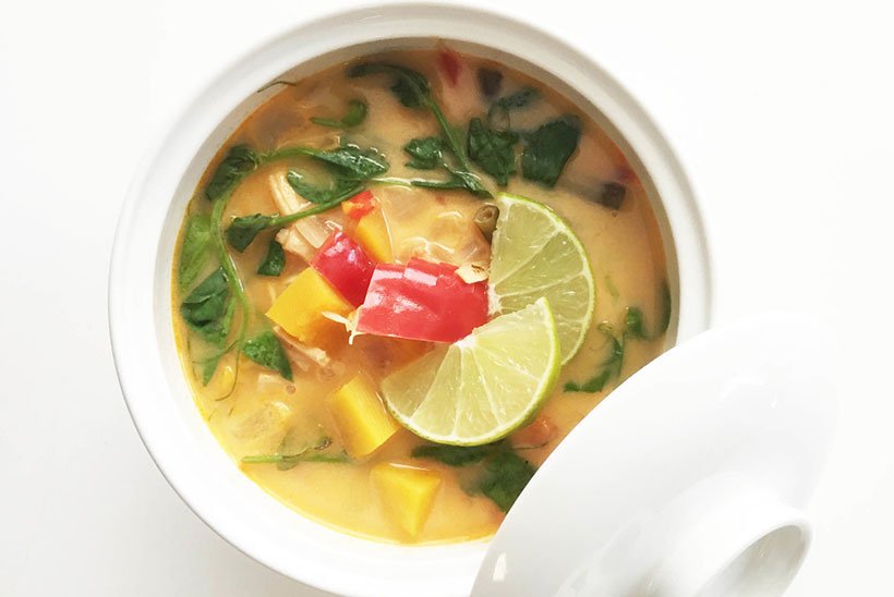 14.  Fall Harvest Turkey Thai Soup (Crock Pot)