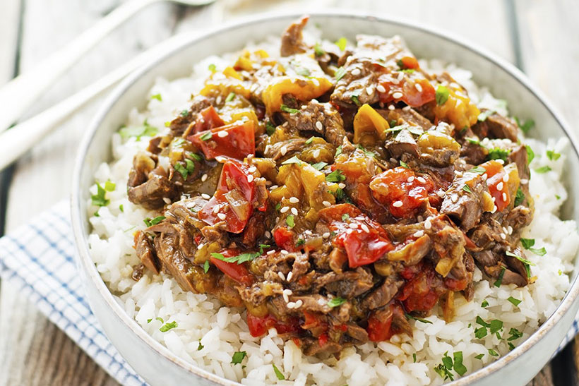 15.  Crock Pot Pepper Steak