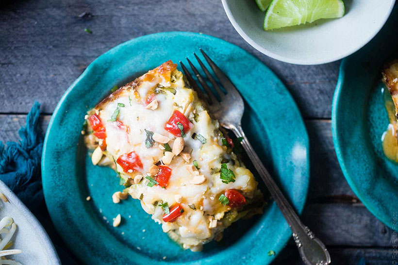 17.  Thai Slow Cooker Zucchini Lasagna