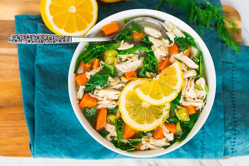 24.  Lemon Chicken Orzo Soup