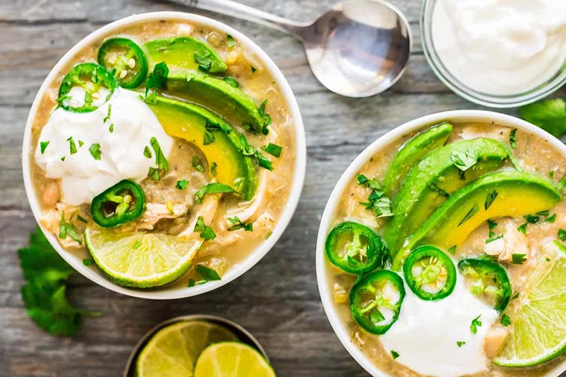 29.  Crockpot White Chicken Chili