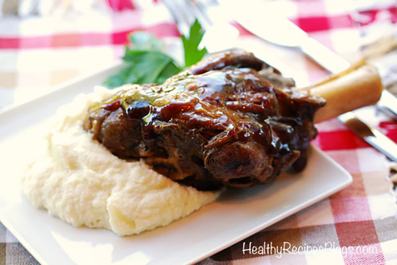 31.  Slow Cooker Lamb Shanks