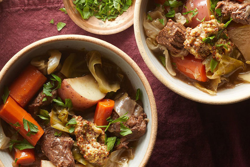 42.  Slow Cooker “Corned Beef” & Cabbage