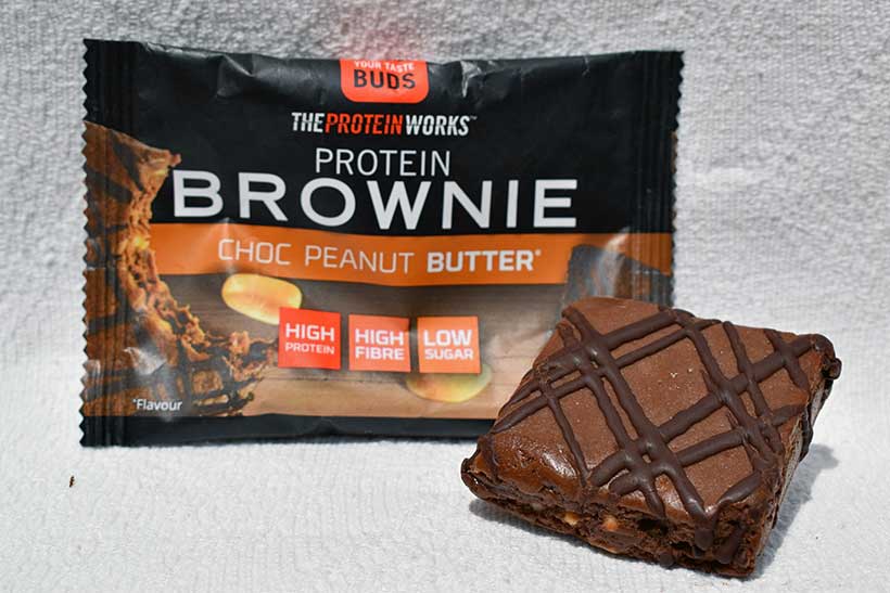 The protein works chocolate peanut protein brownie
