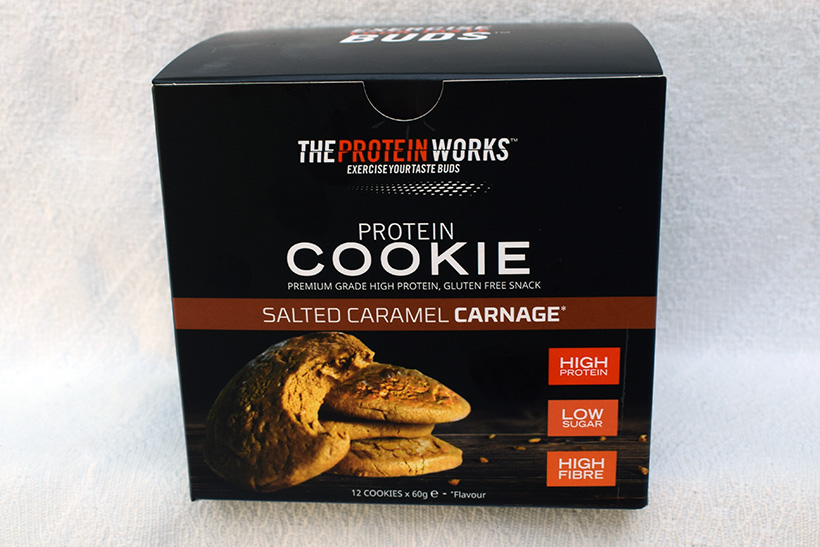 The protein works protein snacks Protein cookie salted caramel flavour box of 12